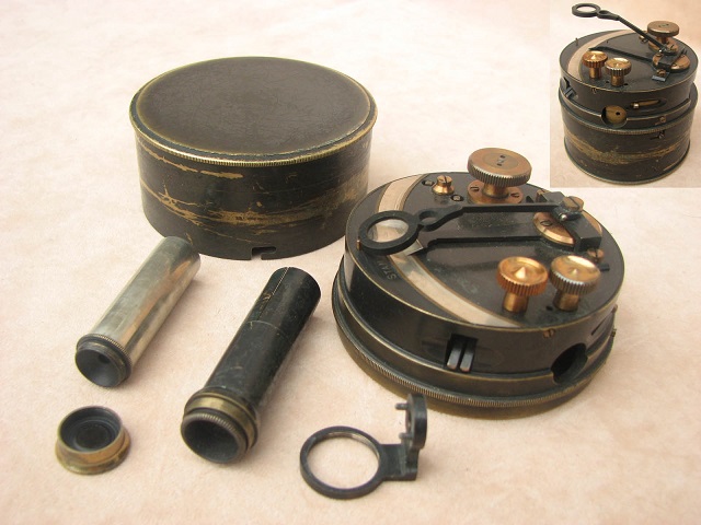 Genuine Stanley London pocket sextant with extending telescope